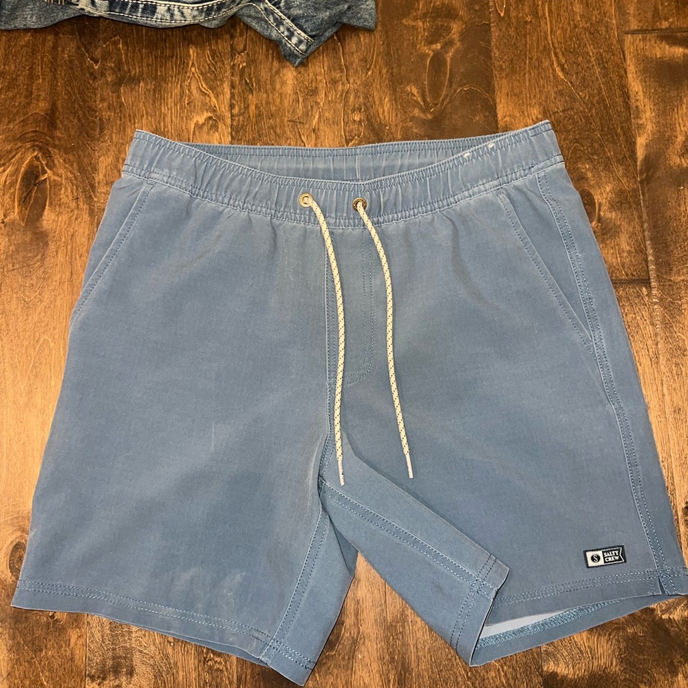 Salty Crew Light Blue Swim Trunks